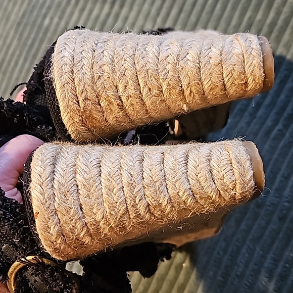 Candie's Camimi black wedge Jean material size 10 - Picture 8 of 9